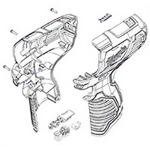 Milwaukee® 31-50-0315 Replacement Handle/Electronics Assembly, for use with 2462 M12™ Impact Wrench, 1/4 in Hex