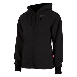 Milwaukee® 336B-21M M12™ Women's Heated Hoodie with M12™ Battery, Charger and Battery Holder, Wind and Water Resistant, Black, M
