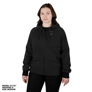 Milwaukee® 336B-21S M12™ Women's Heated Hoodie with M12™ Battery, Charger and Battery Holder, Wind and Water Resistant, Black, S