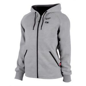 Milwaukee® 336G-21S M12™ Women's Heated Hoodie with M12™ Battery, Charger and Battery Holder, Wind and Water Resistant, Gray, S