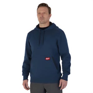Milwaukee® 351BL-S FreeFlex™ Pullover Hoodie, Midweight, Breathable Fabric, Reinforced Pocket Seams, Blue, S