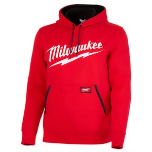 Milwaukee® 352R-2X FreeFlex™ Pullover Hoodie with Logo, Breathable Fabric, Reinforced Pocket Seams, Cotton/Poly Blend, Red, 2XL