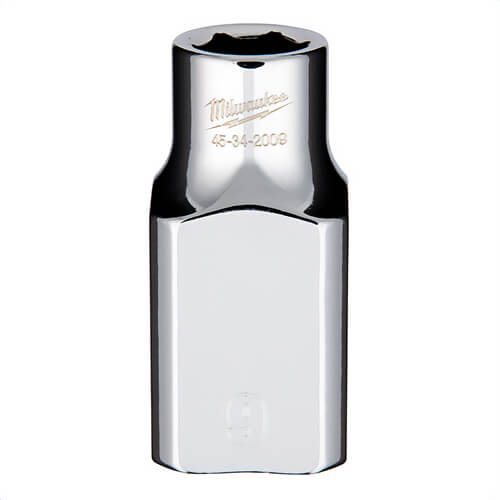 Milwaukee® 45-34-2009 Standard Socket, 1/2 in, 9 mm, 6 Points, Polished Chrome