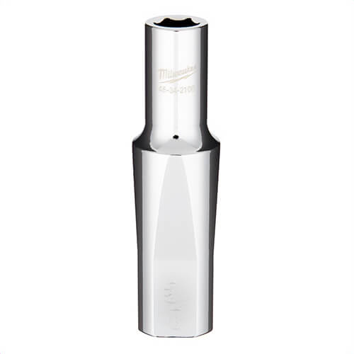 Milwaukee® 45-34-2100 Deep Socket, 1/2 in, 3/8 in, 6 Points, Polished Chrome