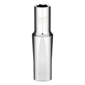 Milwaukee® 45-34-2101 Deep Socket, 1/2 in, 7/16 in, 6 Points, Polished Chrome