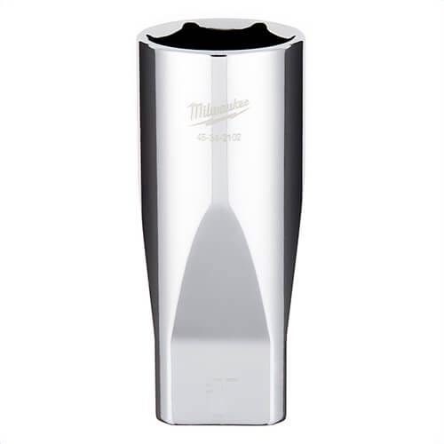 Milwaukee® 45-34-2102 Deep Socket, 1/2 in, 1 in, 6 Points, Polished Chrome