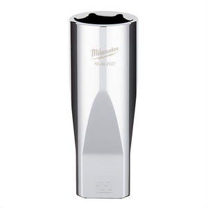 Milwaukee® 45-34-2122 Deep Socket, 1/2 in, 22 mm, 6 Points, Polished Chrome