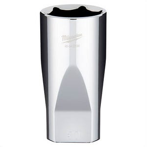 Milwaukee® 45-34-2130 Deep Socket, 1/2 in, 30 mm, 6 Points, Polished Chrome