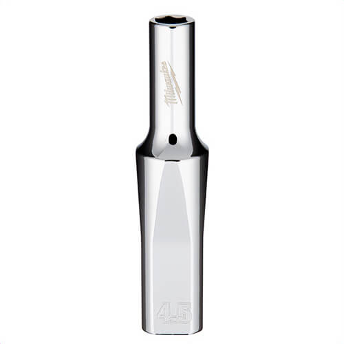 Milwaukee® 45-34-4011 Deep Socket, 1/4 in, 4.5 mm, 6 Points, Polished Chrome