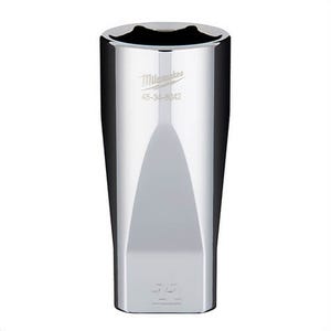 Milwaukee® 45-34-8042 Deep Socket, 3/8 in, 22 mm, 6 Points, Polished Chrome