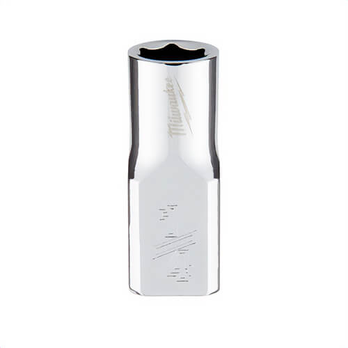 Milwaukee® 45-34-9003 Standard Socket, 1/4 in, 1/4 in, 6 Points, Polished Chrome