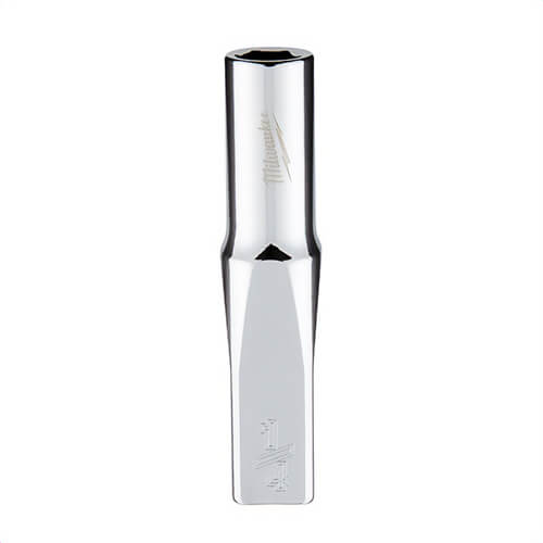 Milwaukee® 45-34-9014 Deep Socket, 1/4 in, 1/4 in, 6 Points, Polished Chrome