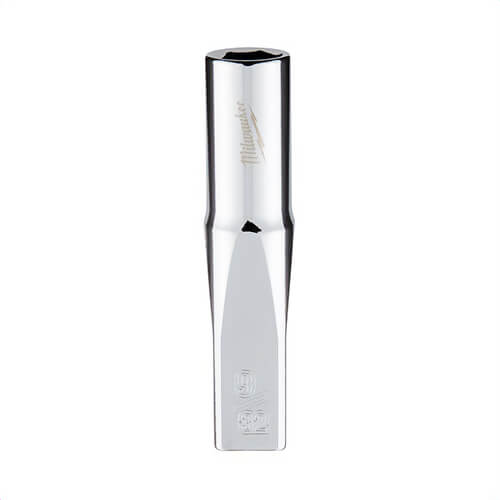 Milwaukee® 45-34-9015 Deep Socket, 1/4 in, 9/32 in, 6 Points, Polished Chrome