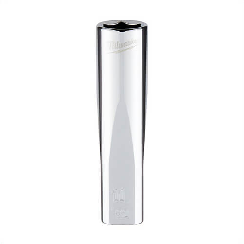Milwaukee® 45-34-9017 Deep Socket, 1/4 in, 11/32 in, 6 Points, Polished Chrome