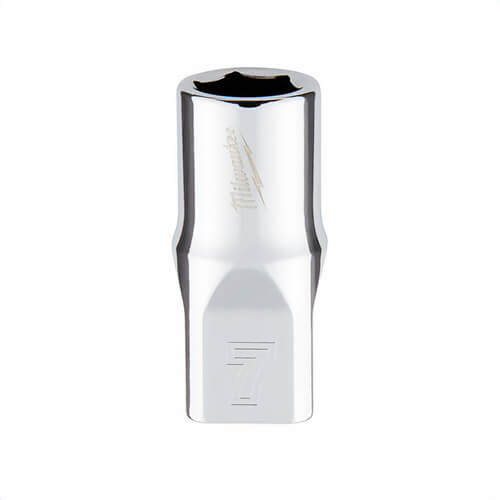 Milwaukee® 45-34-9033 Standard Socket, 1/4 in, 7 mm, 6 Points, Polished Chrome