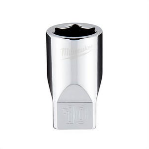Milwaukee® 45-34-9036 Standard Socket, 1/4 in, 10 mm, 6 Points, Polished Chrome
