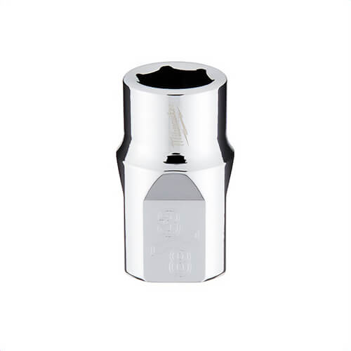Milwaukee® 45-34-9062 Standard Socket, 3/8 in, 3/8 in, 6 Points, Polished Chrome