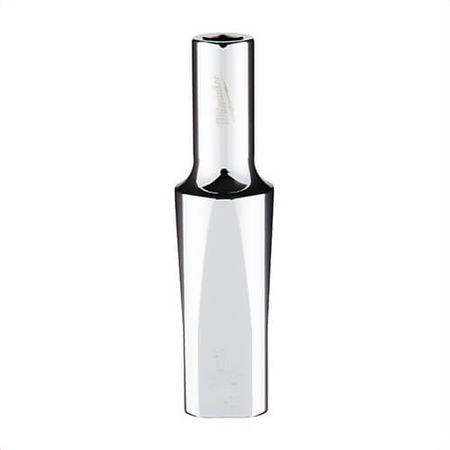 Milwaukee® 45-34-9073 Deep Socket, 3/8 in, 1/4 in, 6 Points, Polished Chrome