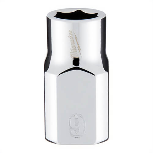 Milwaukee® 45-34-9079 Standard Socket, 3/8 in, 9 mm, 6 Points, Polished Chrome