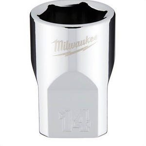 Milwaukee® 45-34-9084 Standard Socket, 3/8 in, 14 mm, 6 Points, Polished Chrome