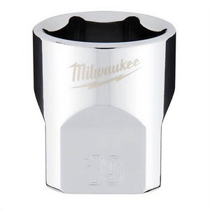 Milwaukee® 45-34-9089 Standard Socket, 3/8 in, 19 mm, 6 Points, Polished Chrome