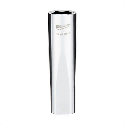 Milwaukee® 45-34-9140 Deep Socket with Four Flat™ Sides, 1/2 in, 16 mm, 6 Points
