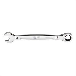 Milwaukee® 45-96-9318 Ratcheting Standard Length Combination Wrench, 18 mm Wrench, 12 Points, Steel