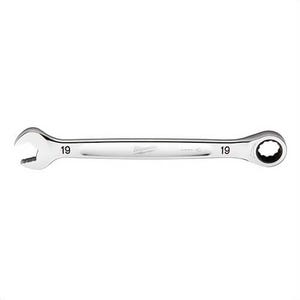 Milwaukee® 45-96-9319 Ratcheting Standard Length Combination Wrench, 19 mm Wrench, 12 Points, Steel