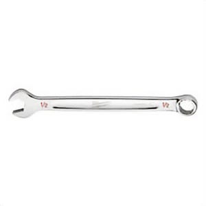 Milwaukee® 45-96-9416 Standard Length Combination Wrench, 1/2 in Wrench, 12 Points, 15° Offset, 7.09 in OAL, Steel