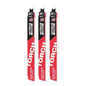 Milwaukee® 48-00-5362 Sawzall® Torch™ Saw Blade, 9 in L x 1 in W, 7 TPI, Cast Iron Body, Universal Tang