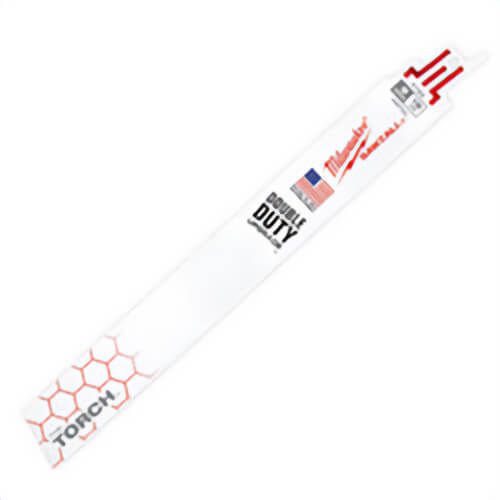 Milwaukee® Sawzall® The Torch™ 48-00-5788 Demolition Straight Back Reciprocating Saw Blade, 9 in L x 1 in W, 18 TPI, Bi-Metal Body