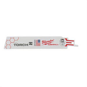 Milwaukee® 48-01-2762 The Torch™ Sawzall® Demo Profile Reciprocating Saw Blade, 6 in L x 1 in W, 14 TPI, Universal Tang