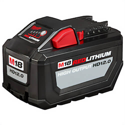 Milwaukee® M18™ Redlithium™ 48-11-1812 Cordless Battery Pack, 12 Ah, 18 VDC Charge