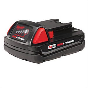 Milwaukee® M18™ Redlithium™ 48-11-1815 Compact Rechargeable Cordless Battery Pack, 1.5 Ah Li-Ion Battery, 18 VDC Charge