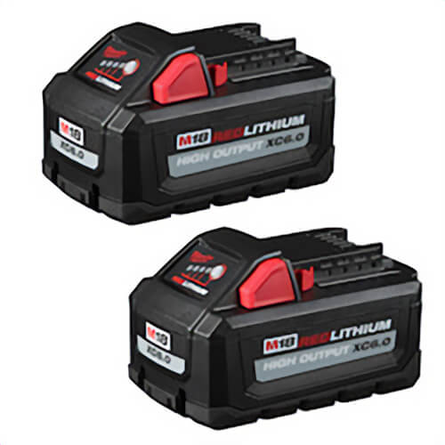 Milwaukee® M18™ High Output™ 48-11-1862 Cordless Battery Pack, 6 Ah Redlithium™ Battery, 18 VDC Charge