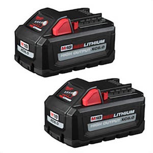 Milwaukee® M18™ High Output™ 48-11-1862 Cordless Battery Pack, 6 Ah Redlithium™ Battery, 18 VDC Charge