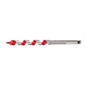 Milwaukee® 48-13-0503 Short Ship Auger Bit, 1/2 in dia, 6 in OAL, 3 in L Wide Flute, 5/16 in Shank