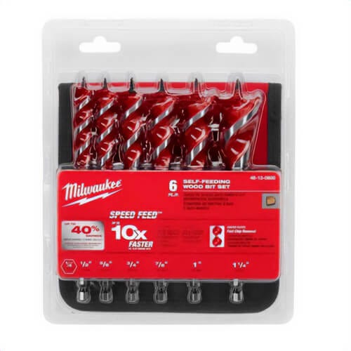 Milwaukee® 48-13-0600 Speed Feed™ Wood Drill Bit Set, 6 pc