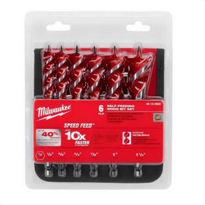 Milwaukee® 48-13-0600 Speed Feed™ Wood Drill Bit Set, 6 pc