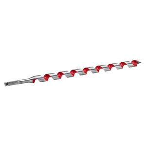 Milwaukee® 48-13-5560 Long Ship Auger Bit, 9/16 in dia, 18 in OAL, 15 in L Wide Flute, 7/16 in Shank