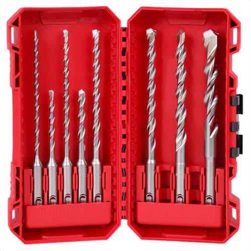 Milwaukee® 48-20-7673 SDS-Plus® 2-Cutter Drill Bit, 13/32 in, Carbide Cutting Edge, 8 pc