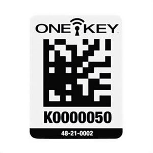 Milwaukee® 48-21-0002 One-Key™ Self-Adhesive Large Asset ID Tag, 2 in H x 1-1/2 in W, Black/White, Plastic