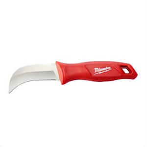 Milwaukee® 48-22-1925 Full Tang Fixed Blade Knife, Stainless Steel Hawkbill Blade, 1 in W