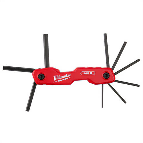 Milwaukee® 48-22-2181 Folding Hex Key Set, 9-Key, 5/16, 3/32, 7/64, 1/8, 9/64, 5/32, 3/16, 7/32, 1/4 in Hex, 9 pc