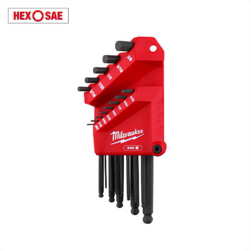 Milwaukee® 48-22-2185 13-Key Ball End L-Style Hex Key Set, SAE