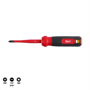 Milwaukee® 48-22-2216 4-in-1 Insulated Slim Tip Multi-Bit Screwdriver, 1,000V