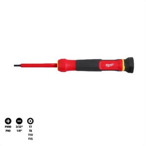 Milwaukee® 48-22-2217 8-in-1 Insulated Precision Multi-Bit Screwdriver, 1,000V