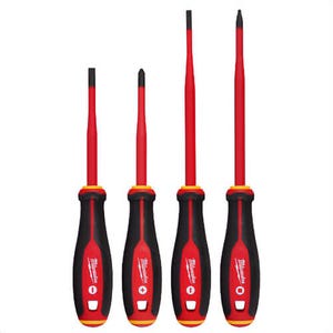 Milwaukee® 48-22-2219 Insulated Slim Tip Screwdriver Set, 1,000V, 4pc