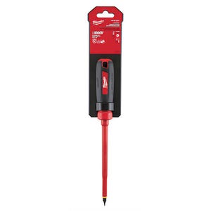 Milwaukee® 48-22-2221 Screwdriver, 1/4 in Slotted Point, Steel Shank, Plastic/Rubber Handle