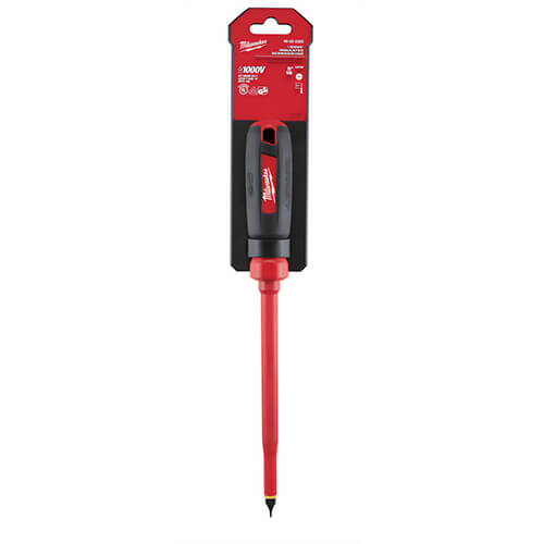 Milwaukee® 48-22-2222 Screwdriver, 5/16 in Slotted Point, Steel Shank, Plastic/Rubber Handle